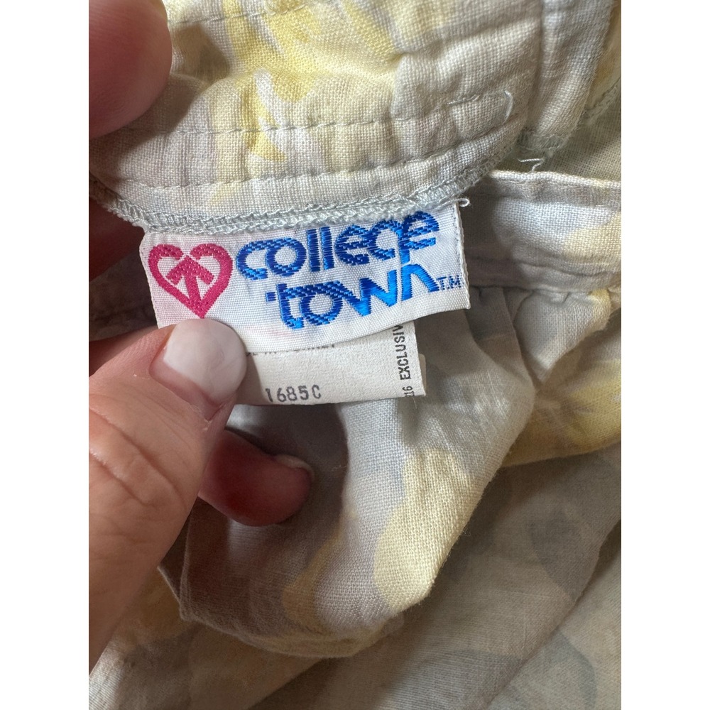 Vintage 80s/90s College Town Floral Midi Skirt Cottagecore Prairie Pocket XS - Picture 6 of 11